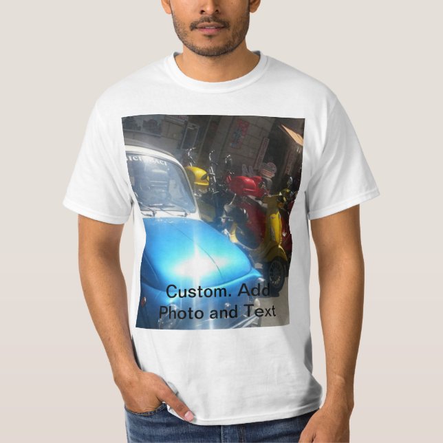 Personnalisé. Ajouter un T-shirt photo et texte (Devant)