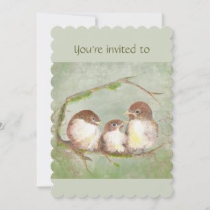 Personnalisé Anniversaire Invitation Sparrow Famil