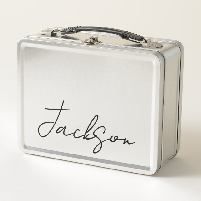 Personnalisé avec la Lunchbox en métal de nom (Devant)
