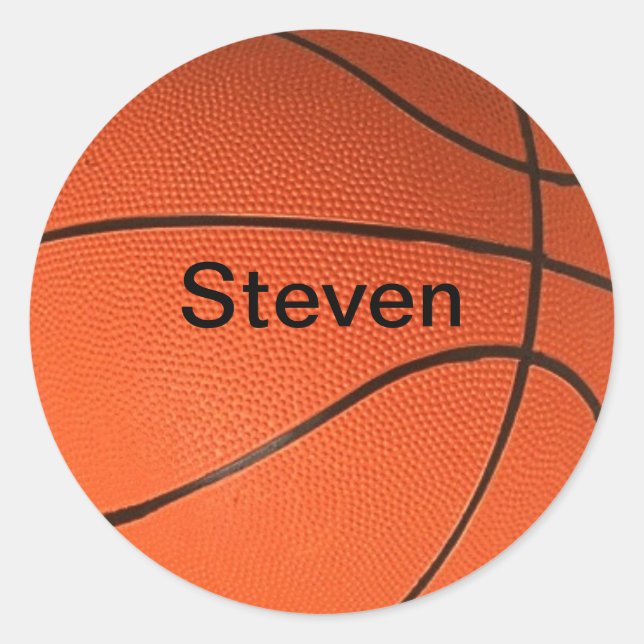 Personnalisé avec votre nom Sticker de basket-ball (Devant)