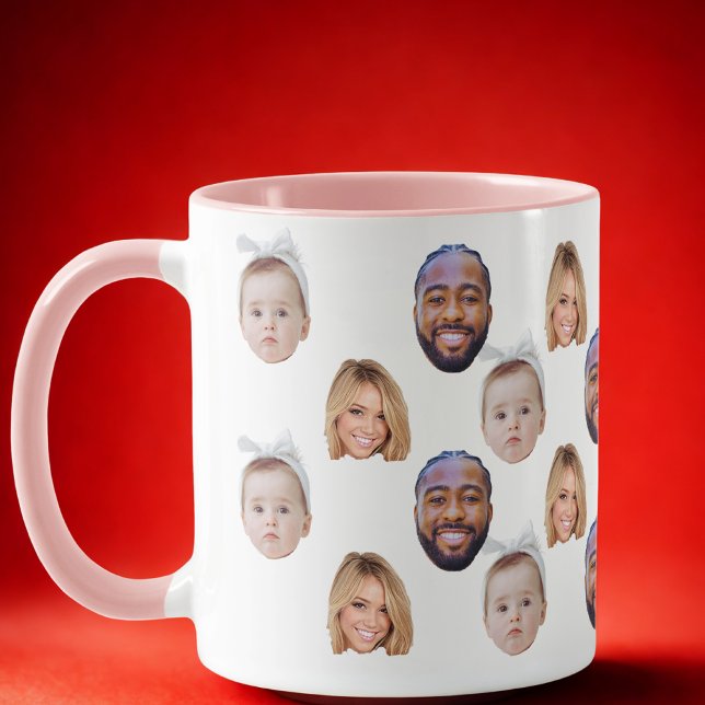Personnalisé Baby Papa Maman Face Mug Baby 3 Photo (Créateur téléchargé)
