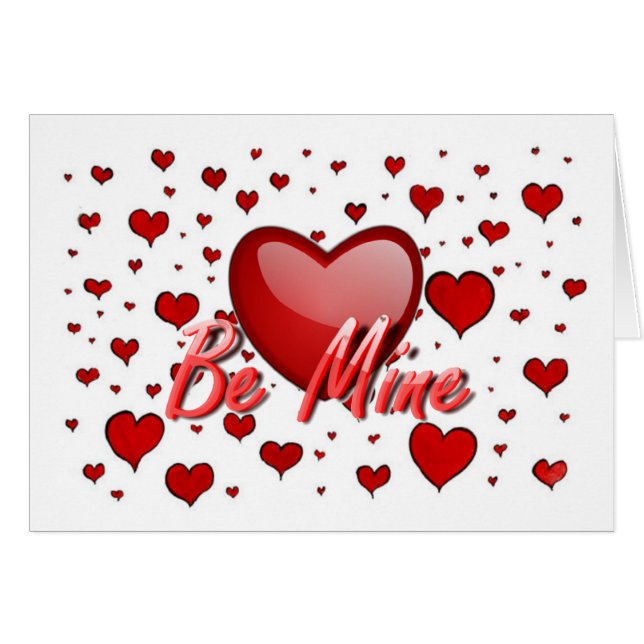 Personnalisé Be Mine Carte Valentine (Devant horizontal)