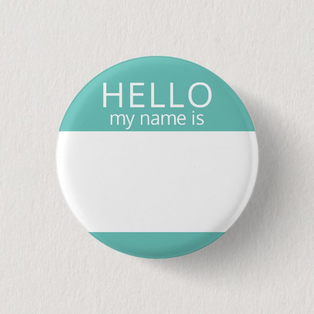 Personnalisé Blanc BONJOUR Mon Nom Est Badge (Devant)