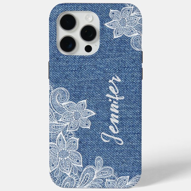 Personnalisé Blue Jean Lace iPhone / coque ipad (Verso)