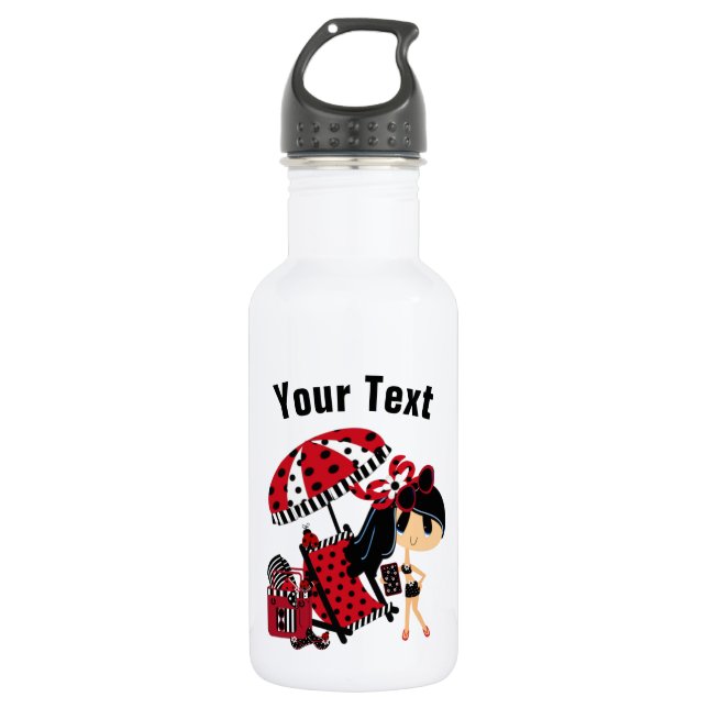 Personnalisé - Bouteille d'eau (18 oz) (Devant)
