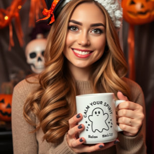 Personnalisé "Calme ton esprit" Ghost Mug