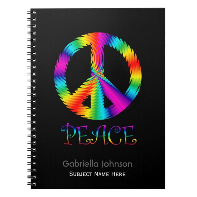 Personnalisé : Carnet de signe de paix (Devant)