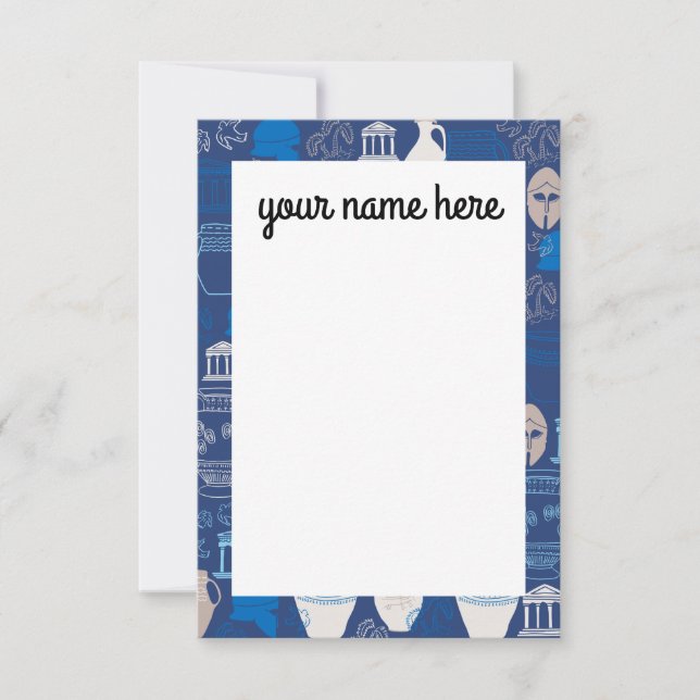 Personnalisé Cartes pour notes de la Grèce antique (Devant)