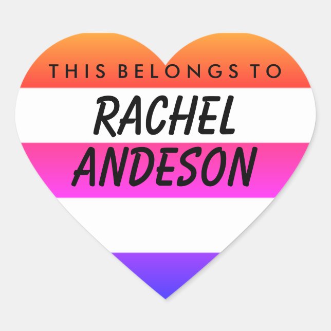 Personnalisé, Ce Qui Appartient À Coeur Sticker (Devant)