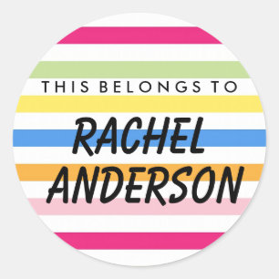Personnalisé, Ce Qui Appartient À Un Sticker Rond