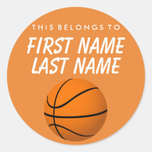 Personnalisé Cela Appartient À Sticker - Basketbal