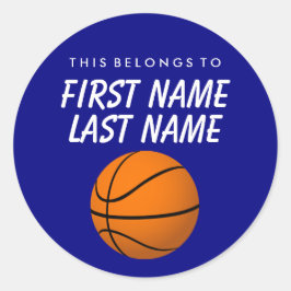 Personnalisé Cela Appartient À Sticker - Basketbal