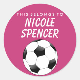 Personnalisé Cela Appartient À Sticker - Soccer
