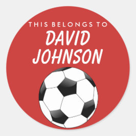 Personnalisé Cela Appartient À Sticker - Soccer