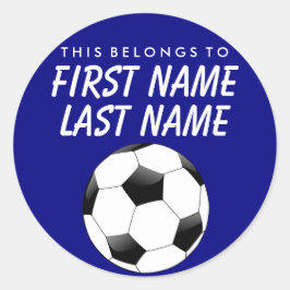 Personnalisé Cela Appartient À Sticker - Soccer