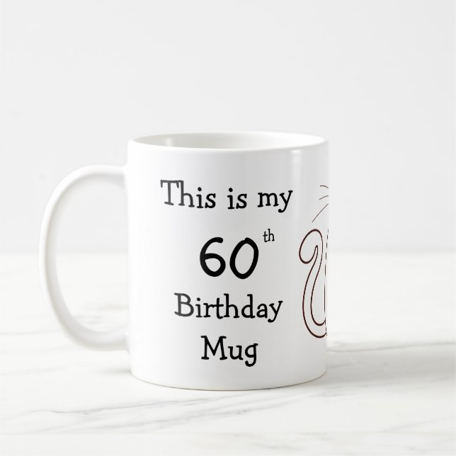 Personnalisé C'est mon 60e Anniversaire Mug (Gauche)