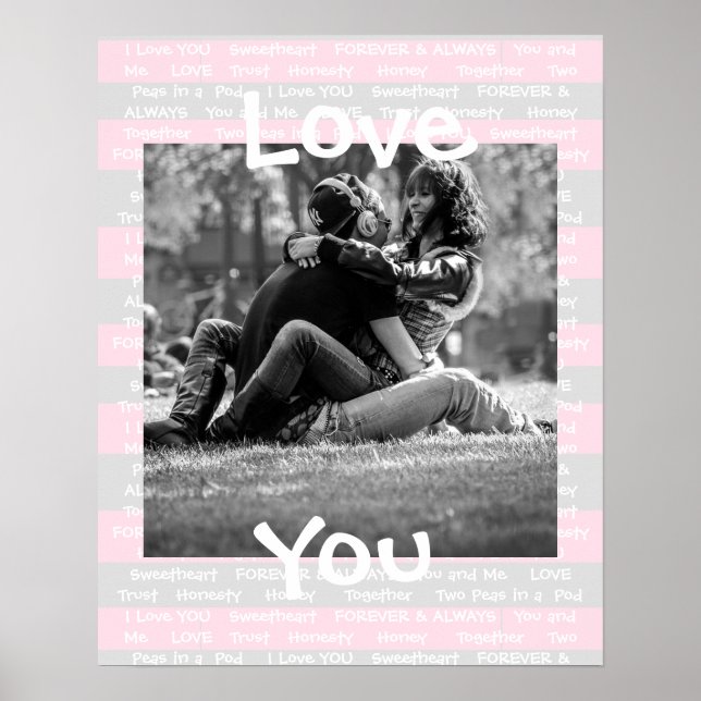 Personnalisé cette affiche de couple "Love You" (Devant)