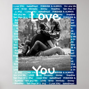Personnalisé cette affiche de couple "Love You"