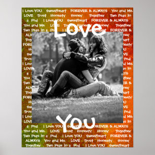 Personnalisé cette affiche de couple "Love You"