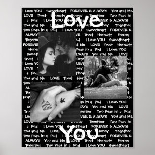Personnalisé cette affiche photo de couple "Love Y