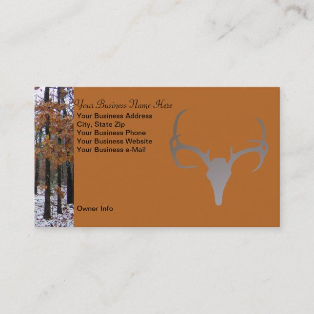 Personnalisé chassant le carte de visite de cerfs (Devant)