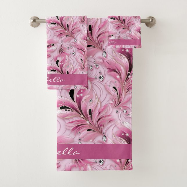 Personnalisé Chic rose glam Motif de luxe (En situation)