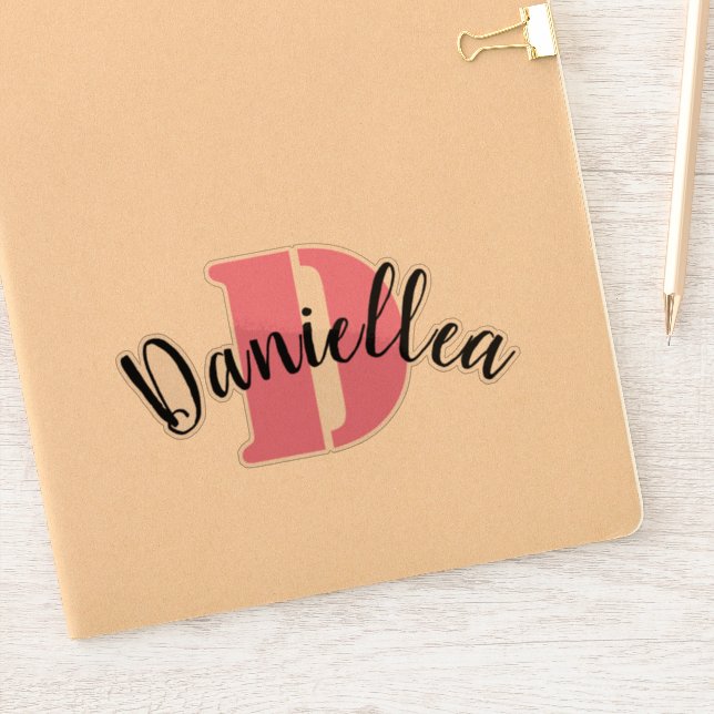 Personnalisé Clear Vinyl Name Étiquettes (Carnet)