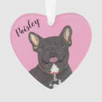 Personnalisé Coeur rose Noir Brindle Français