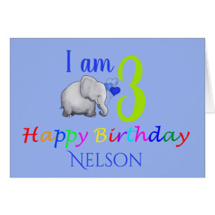 Personnalisé Cute Baby Elephant Poème d'anniversai