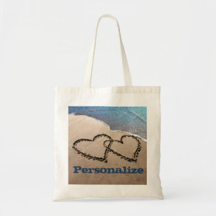 Personnalisé Deux Coeurs Dans Le Sac fourre-tout D