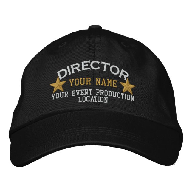 Personnalisé DIRECTEUR Étoiles Casquette Broderie (Devant)