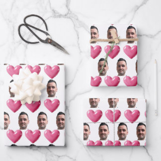 Personnalisé drôle d'emballage visage papier valen