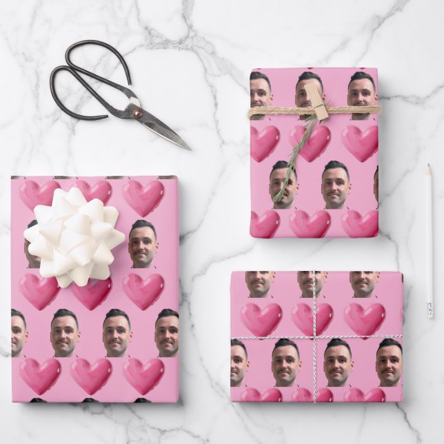 Personnalisé drôle d'emballage visage papier valen (Recto)