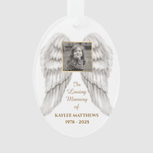 Personnalisé En Mémoire Memorial Angel Wings Photo