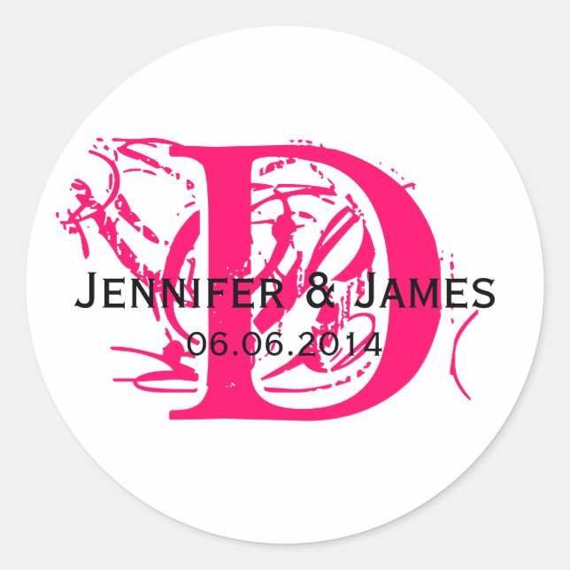 Personnalisé Enregistrer la date Sticker Mariage d (Devant)