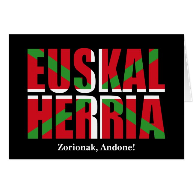 Personnalisé, Euskal Herria forme le drapeau basqu (Devant horizontal)