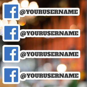 Personnalisé Facebook Social Media Name Sticker