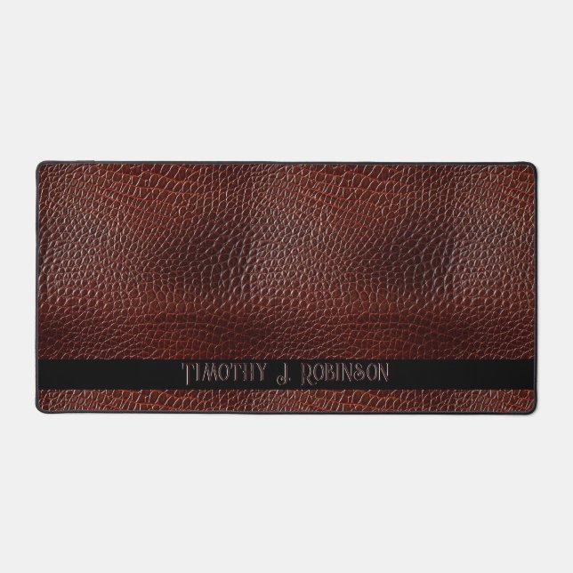 Personnalisé Faux Cuir Brown Embossé (Recto)