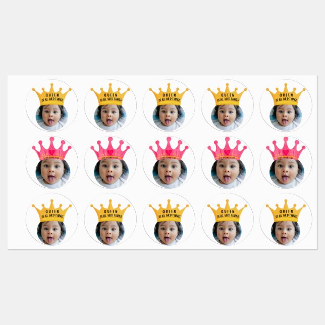 PERSONNALISÉ foto cupcake toppers stickers fête (Feuille)