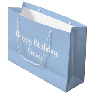 Personnalisé Français Bleu Grand Sac Cadeau