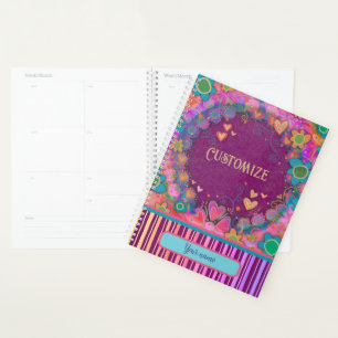 Personnalisé Fun Nom Personnalisé Purple Floral Ba