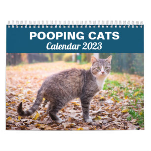 Personnalisé Funny Cats Pooping Calendrier 2026