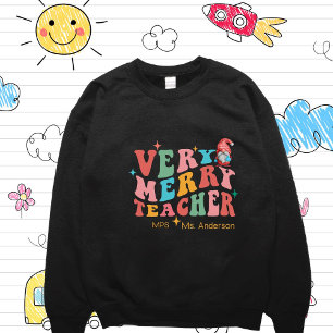 Personnalisé Funny Enseignant Sweatshirt de Noël