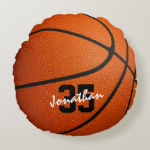 Personnalisé garçons filles coussin rond de basket