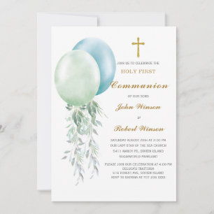 Personnalisé Garçons Première communion Invitation
