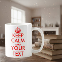 Personnalisé gardez le calme et vos tasses de café