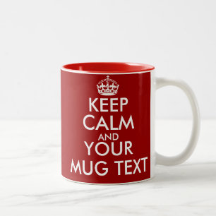 Personnalisé gardez les tasses calmes avec le