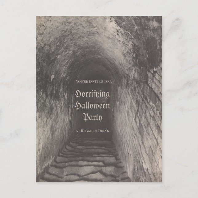 Personnalisé Halloween invitation photo vintage (Devant)