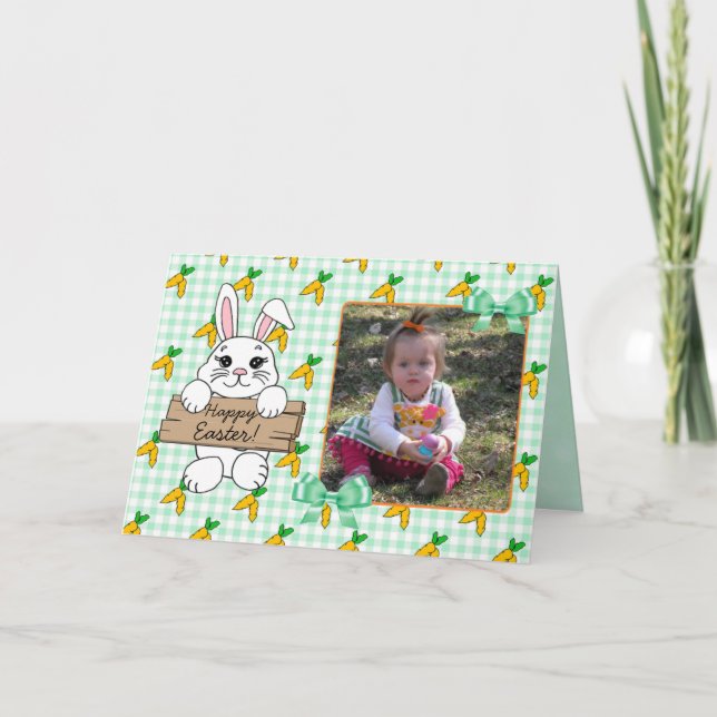 Personnalisé Happy Carte photo de famille de Pâque (Devant)