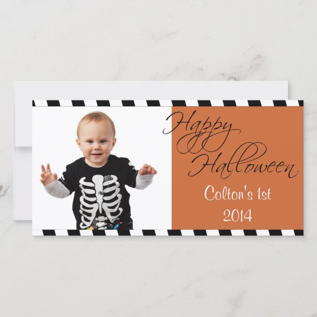 Personnalisé Happy Halloween Salutations Carte pho (Devant)